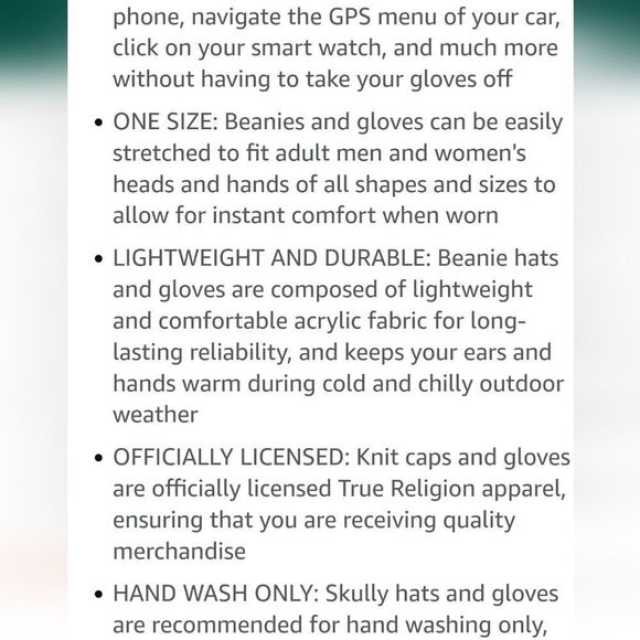 True Religion Rhinestone Beanie & Glove Set main image 6